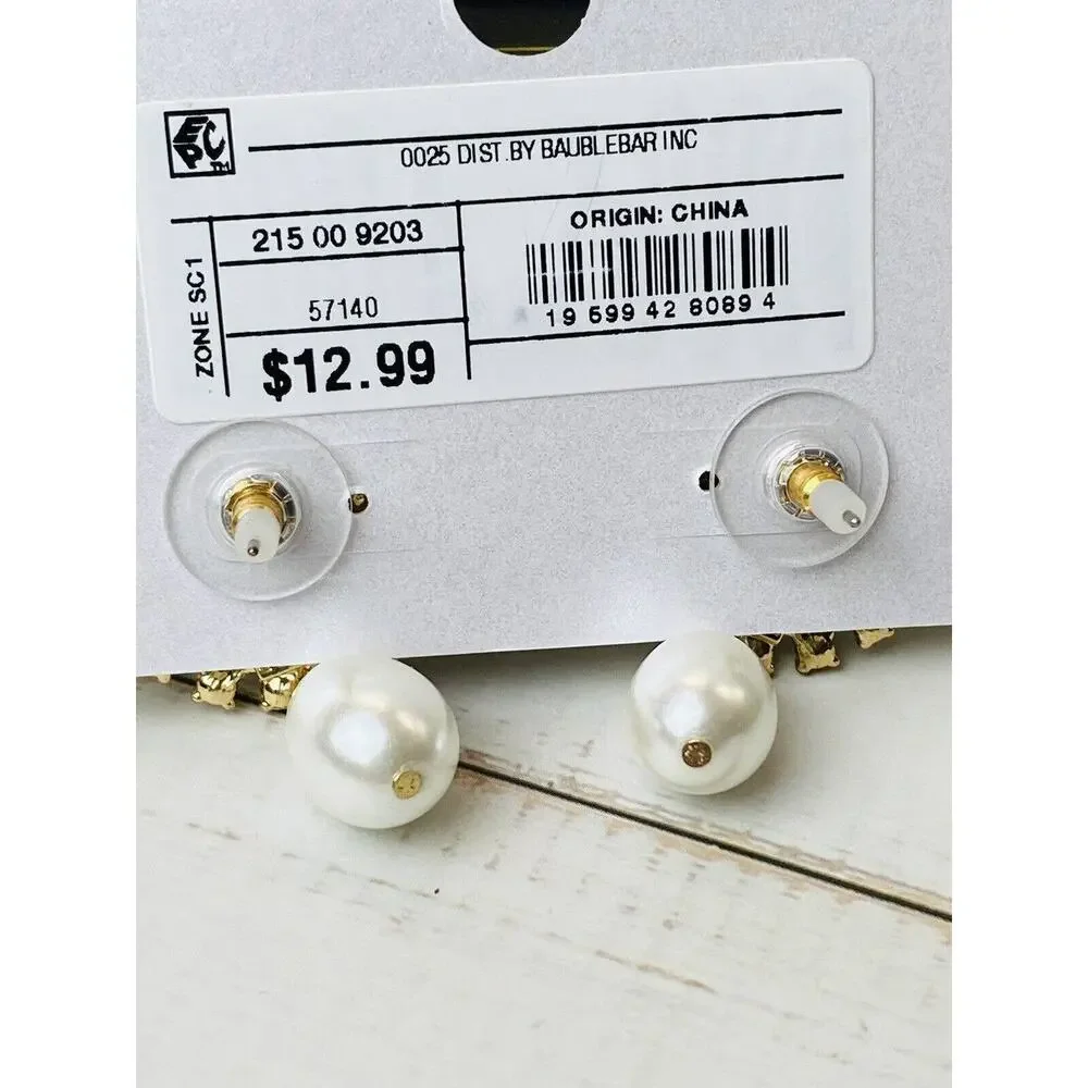 SUGARFIX by BaubleBar Evil Eye Faux Pearl Tear Drop New